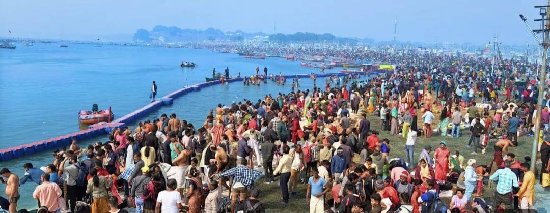 hotel vivek prayagraj to triveni sangam distance