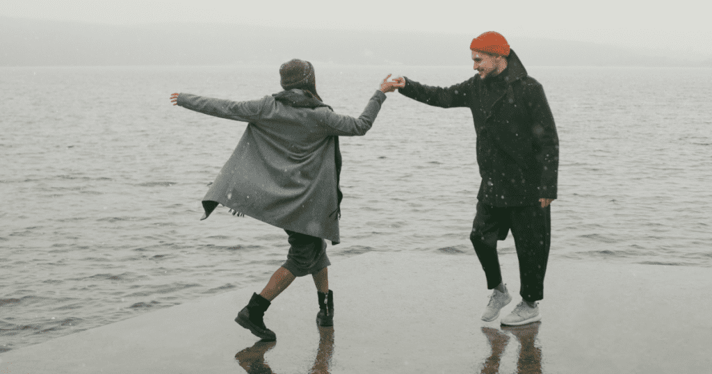 Walking hand in hand