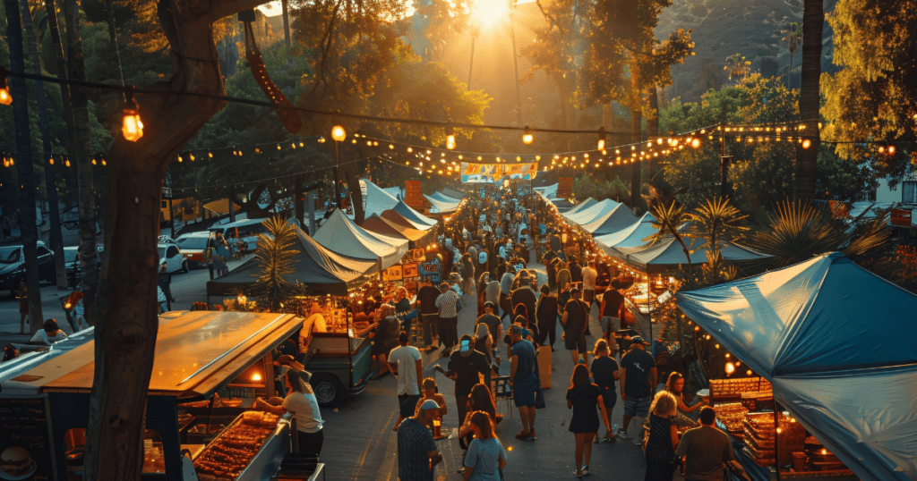 Atmosphere of Arpora Night Market